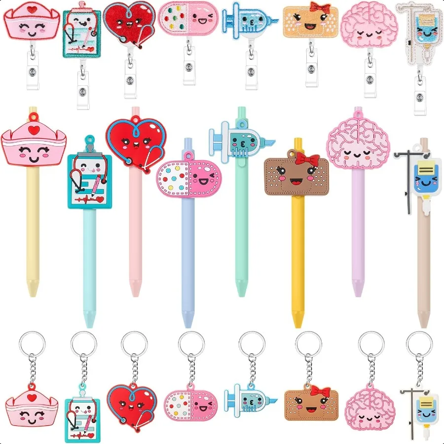 24 Pcs Week Gifts Bulk 2025 Nursing Appreciation Gift 8 Funny Pen 8 Retractable Badge Reel 8 Cute Keychain Heart Brain ID Badg
24 Pcs Week Gifts Bulk 2025 Nursing Appreciation Gift 8 Funny Pen 8 Retractable Badge Reel 8 Cute Keychain Heart Brain ID Badg