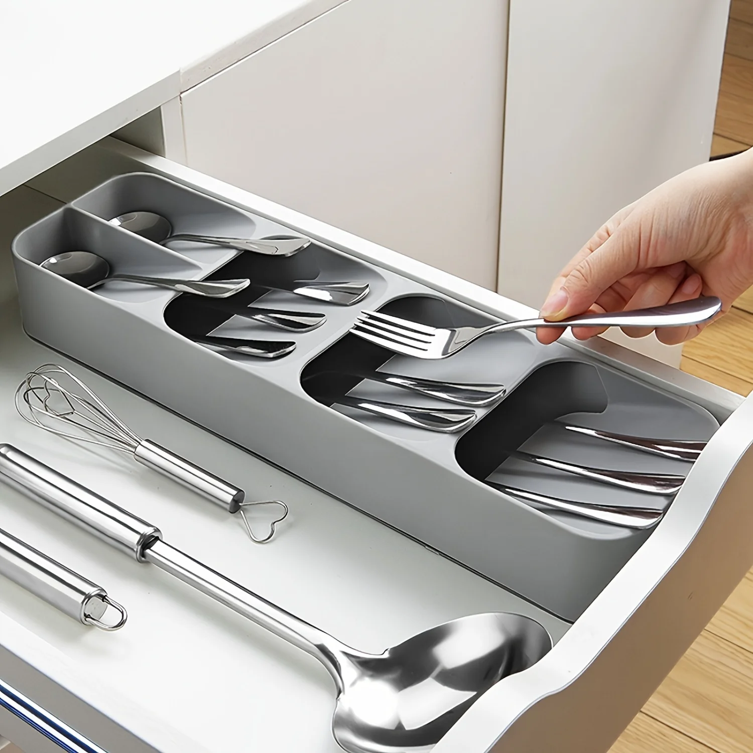 1pc Multifunctional And Fork Compartment Box, Cutlery Spoon Box And Fork Divider Organizer, Kitchen Drawer Box Tray, 5.5inch
1pc Multifunctional And Fork Compartment Box, Cutlery Spoon Box And Fork Divider Organizer, Kitchen Drawer Box Tray, 5.5inch