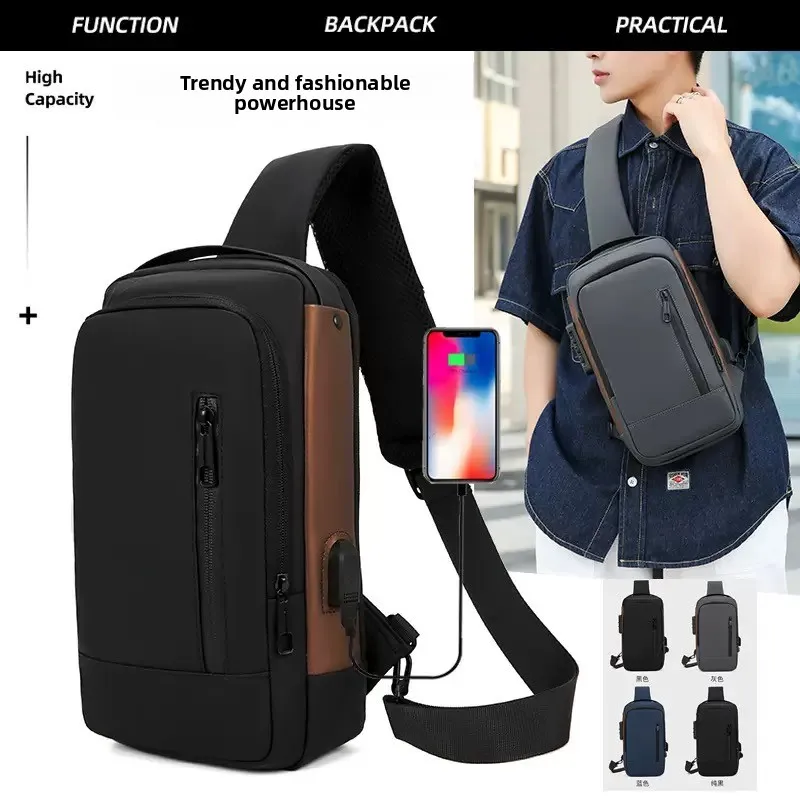 Shoulder Messenger USB Chest Bag Anti Theft Large Capacity Men Oxford Sling Crossbody Sports Travel Gym Waterproof Multifunction
Shoulder Messenger USB Chest Bag Anti Theft Large Capacity Men Oxford Sling Crossbody Sports Travel Gym Waterproof Multifunction