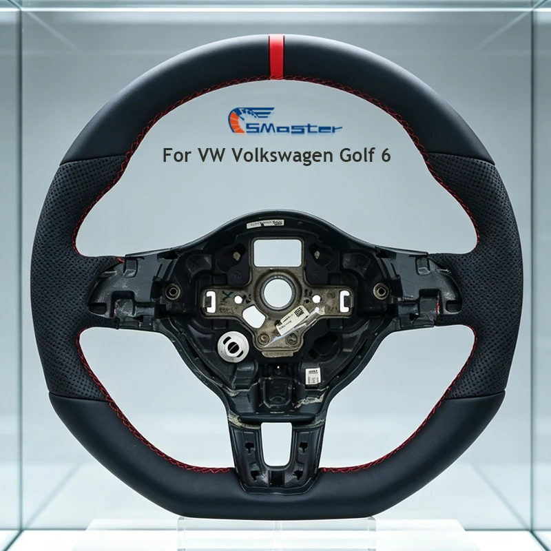For VW Volkswagen Golf6 GTI GTR MK6 Passat B7 Interior Modify Leather Half Perforate Red Stripe Flat Bottom Sport Steering Wheel
For VW Volkswagen Golf6 GTI GTR MK6 Passat B7 Interior Modify Leather Half Perforate Red Stripe Flat Bottom Sport Steering Wheel