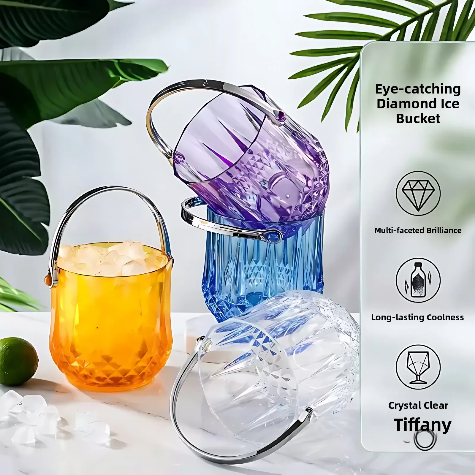 Commercial Acrylic Ice Bucket Transparent Plastic Champagne Barrel Shaped Beverage Cooler for Bars Portable Ice Block Container
Commercial Acrylic Ice Bucket Transparent Plastic Champagne Barrel Shaped Beverage Cooler for Bars Portable Ice Block Container