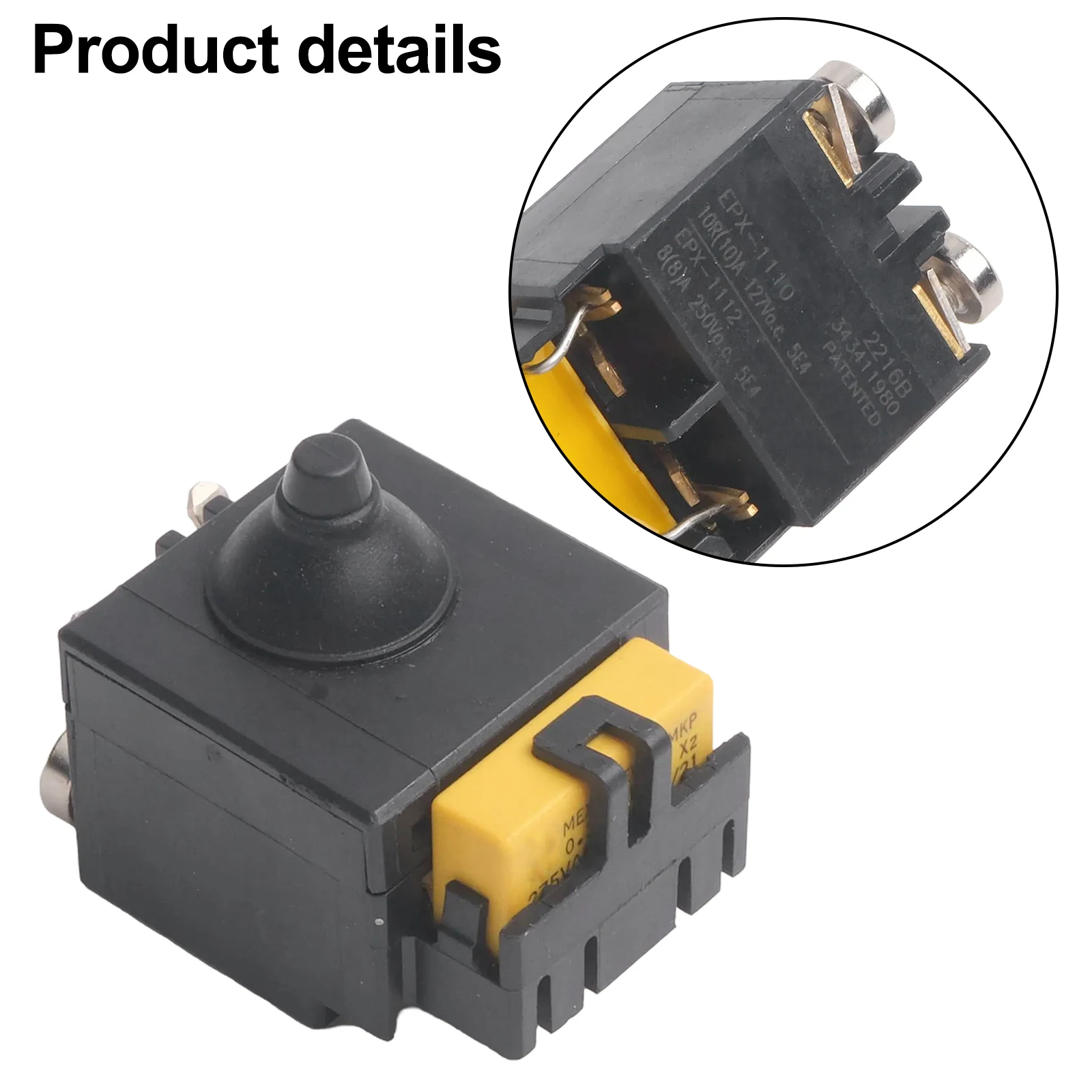 Black Switch WEV850-115 Replacement Part Electrical Component Home Improvement Tool Black Plastic Switch Device
Black Switch WEV850-115 Replacement Part Electrical Component Home Improvement Tool Black Plastic Switch Device