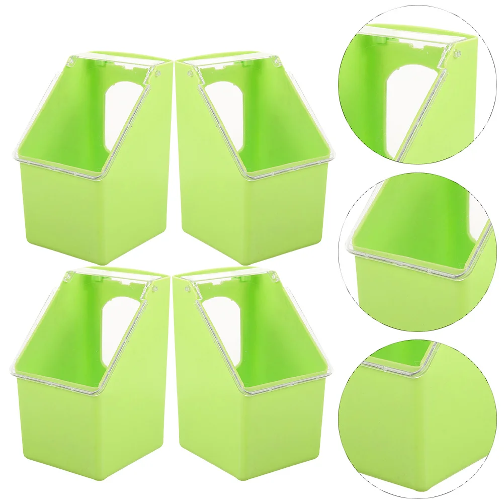 4 Pcs Hanging Box Trough Parrot Bird Feeder Cage Large Capacity Wear Resistant Material pigeon feeder bird food dispenser cage
4 Pcs Hanging Box Trough Parrot Bird Feeder Cage Large Capacity Wear Resistant Material pigeon feeder bird food dispenser cage