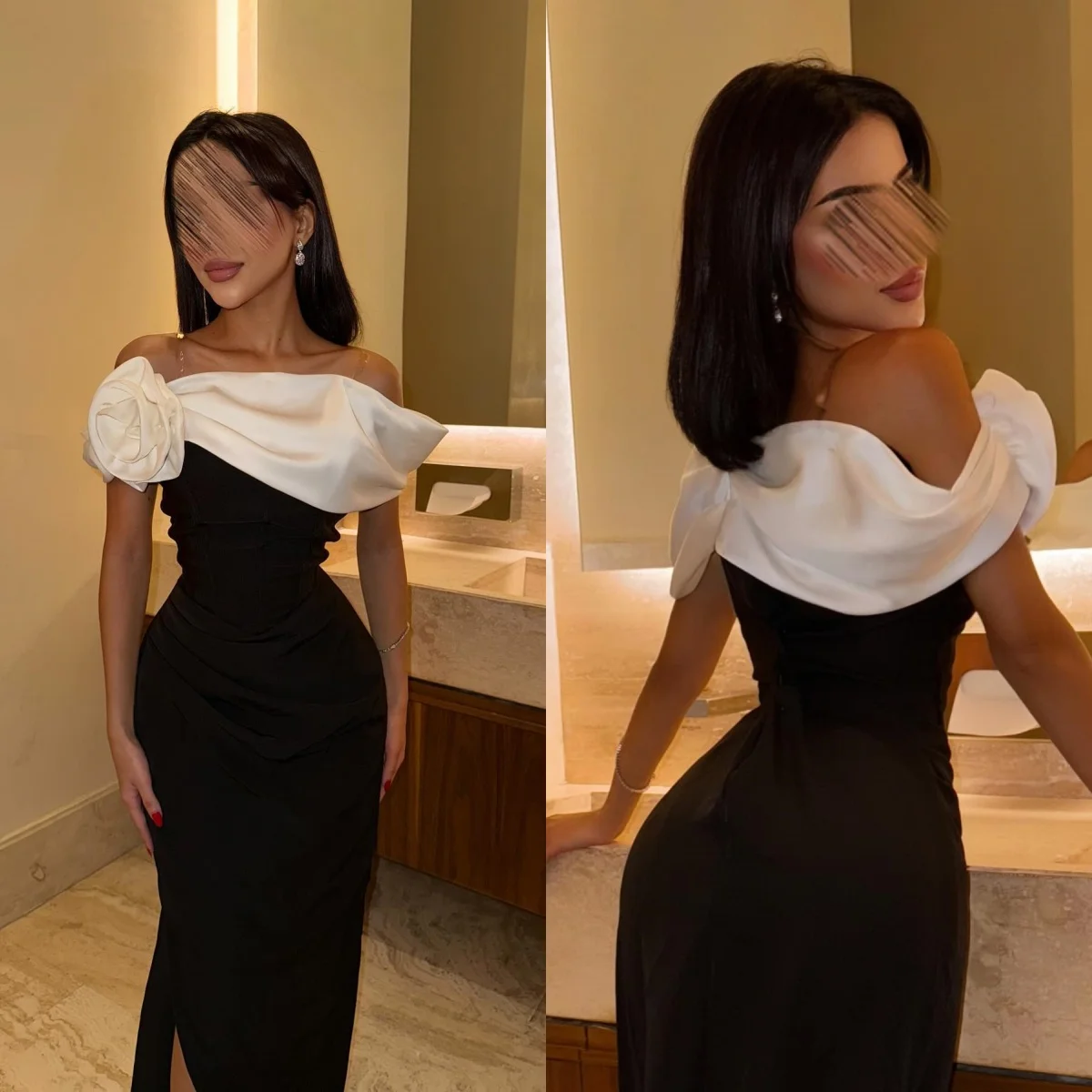 Customized Exquisite Flowers Off the Shoulder Evening Dress Sexy Sheath Side Slit Celebrity Gowns Fashion Zipper Back
Customized Exquisite Flowers Off the Shoulder Evening Dress Sexy Sheath Side Slit Celebrity Gowns Fashion Zipper Back