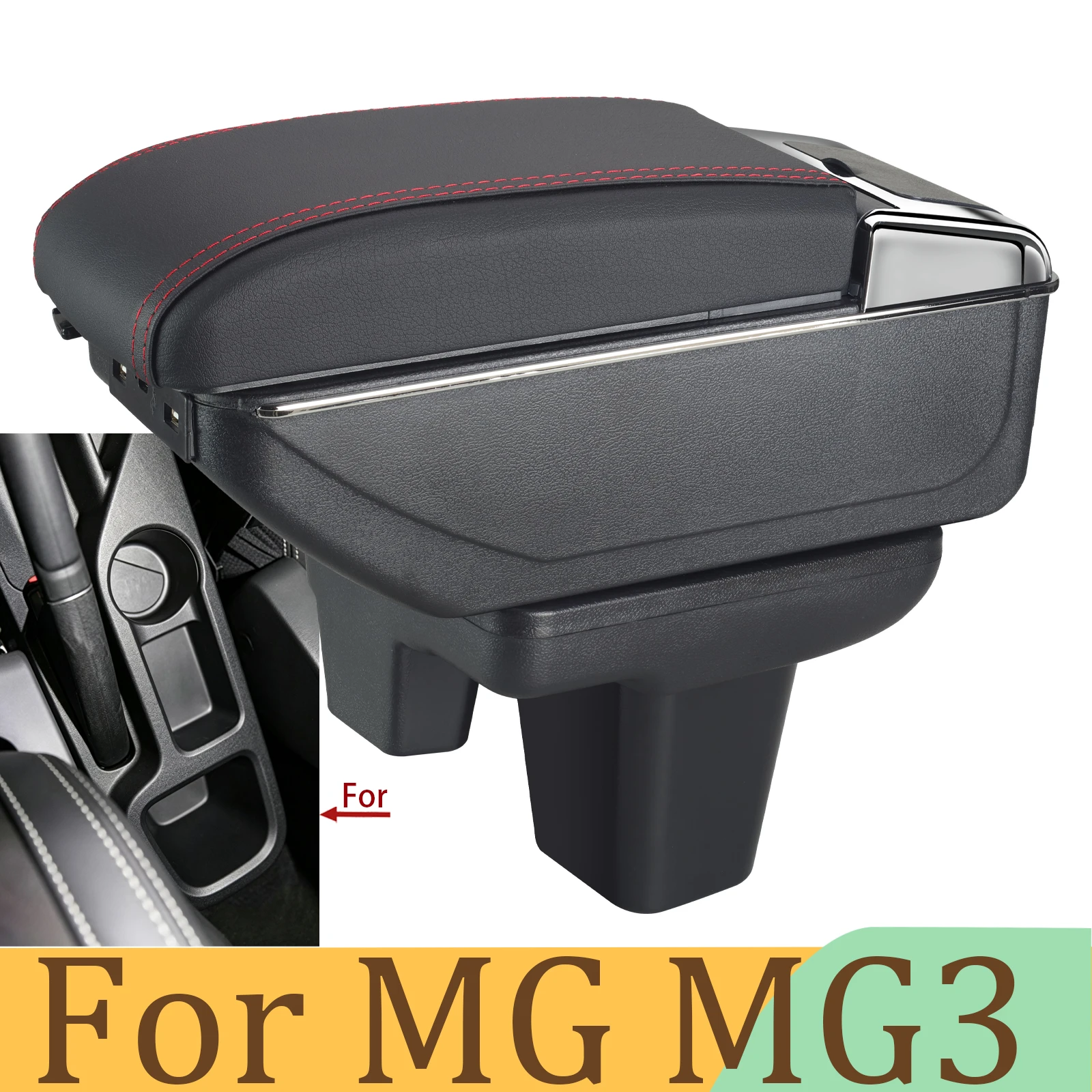 For Morris Garages MG3 Armrest Box Center console central Store content Storage box with cup holder USB Australian right driving
For Morris Garages MG3 Armrest Box Center console central Store content Storage box with cup holder USB Australian right driving