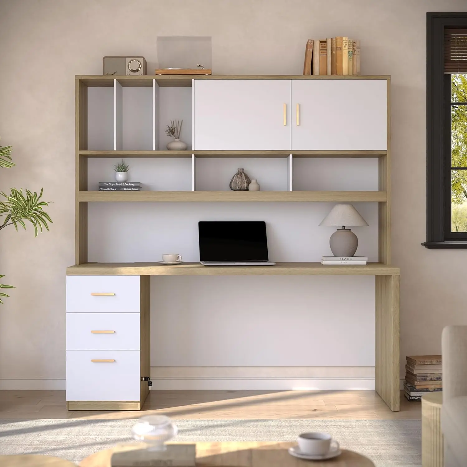 Computer Desk with Hutch and Drawers, 72.8'' Executive Office Desk with Storage, 1.18" Desktop, Privacy Panel,Customized
Computer Desk with Hutch and Drawers, 72.8'' Executive Office Desk with Storage, 1.18" Desktop, Privacy Panel,Customized