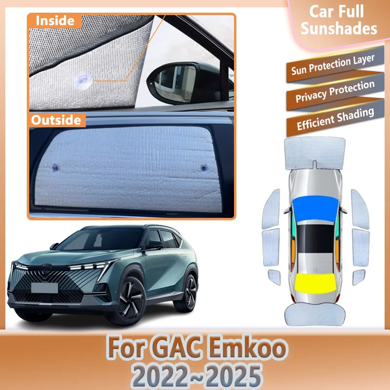 For Trumpchi GAC Emkoo 2022-2025 Car Sun Visor Anti-UV Full Window Sunshades Sunscreen UV Protection Interior Auto Accessories
For Trumpchi GAC Emkoo 2022-2025 Car Sun Visor Anti-UV Full Window Sunshades Sunscreen UV Protection Interior Auto Accessories