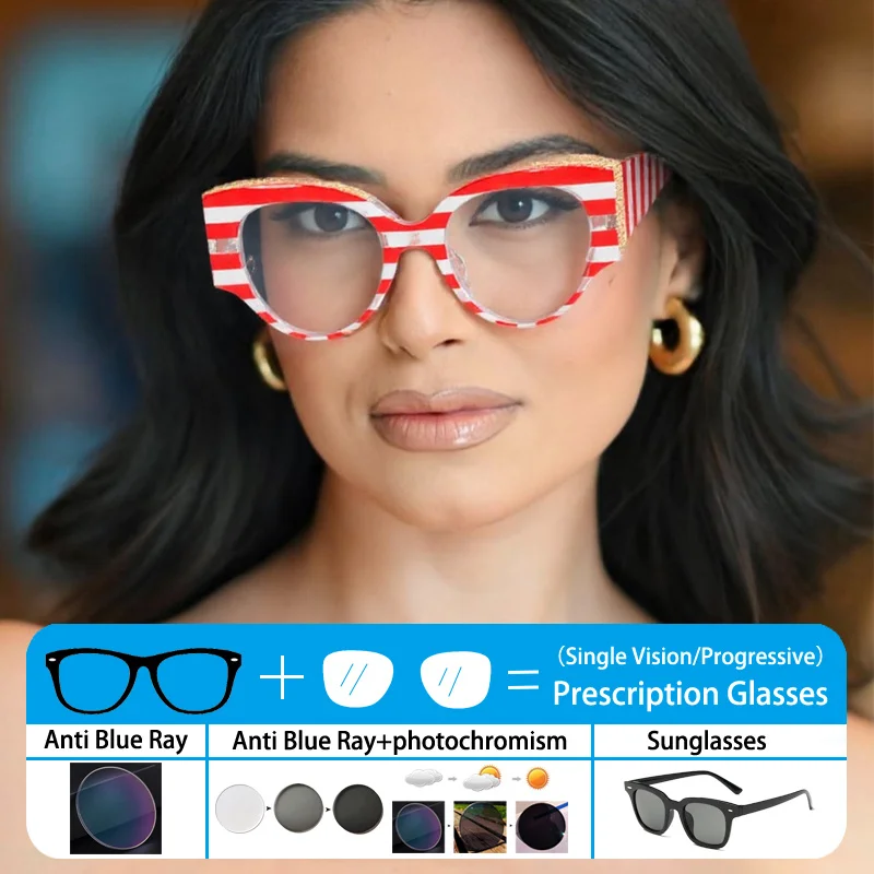 Thick Border Print Frame Hyperopic Photochromic Anti Blue Ray Femal Trend Sunglasses Presbyopic Short Sight Prescription Glasses
Thick Border Print Frame Hyperopic Photochromic Anti Blue Ray Femal Trend Sunglasses Presbyopic Short Sight Prescription Glasses