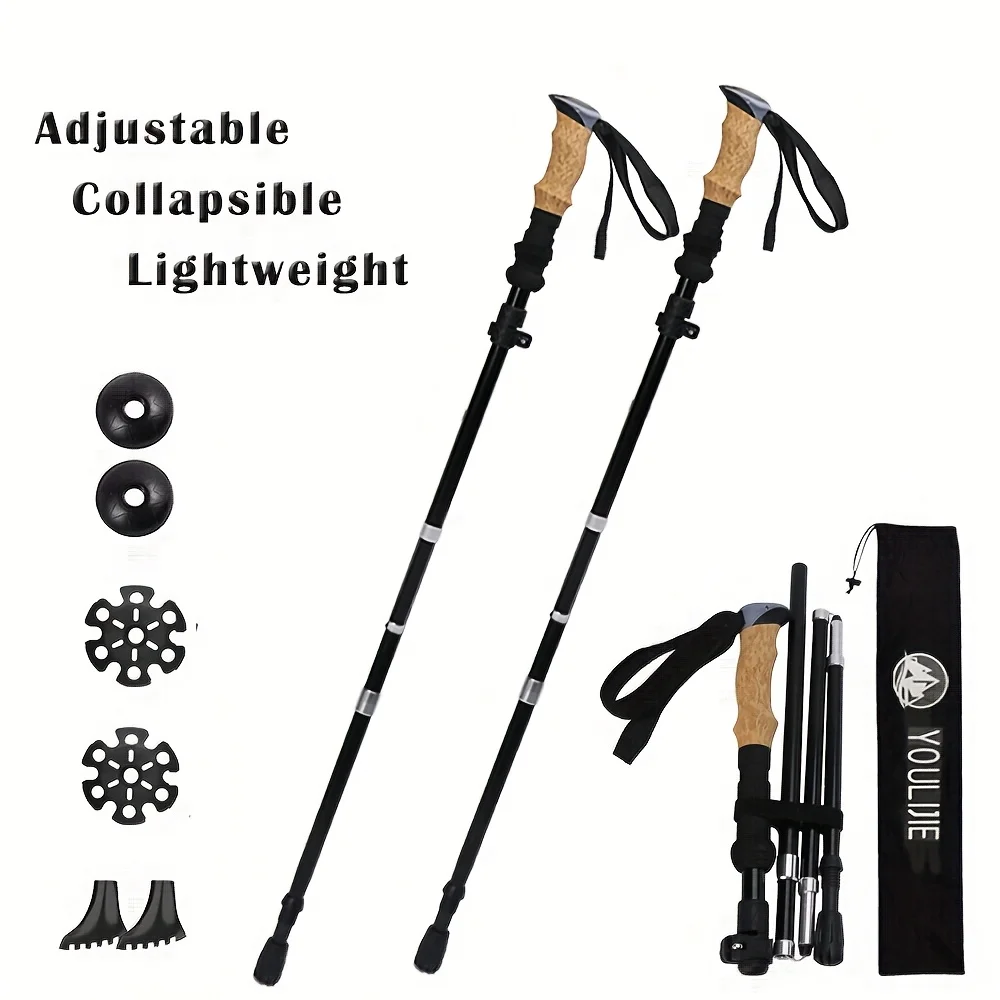 Ultra-Strong Trekking Hiking Poles - 2 Pack Adjustable Hiking Sticks Collapsible Lightweight Aluminum, Quick Flip-Lock Hiking St
Ultra-Strong Trekking Hiking Poles - 2 Pack Adjustable Hiking Sticks Collapsible Lightweight Aluminum, Quick Flip-Lock Hiking St