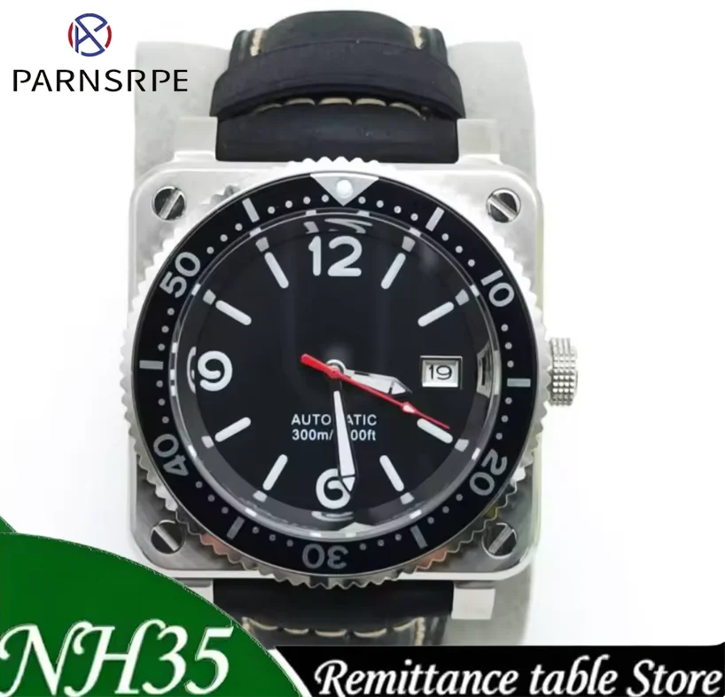 PARNSRPE New BR03 Style 42mm Square Men Automatic Diver Watch NH35 Movement 316L Stainless Steel Sapphire Glass 300M Waterproof
PARNSRPE New BR03 Style 42mm Square Men Automatic Diver Watch NH35 Movement 316L Stainless Steel Sapphire Glass 300M Waterproof