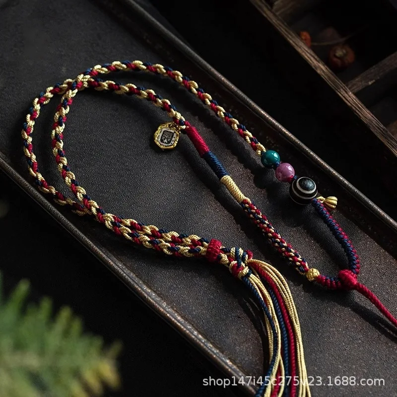 Tibetan Style Pendant Hand Woven Tangka Tianzhu Necklace Rope Sweater Chain Jade Guanyin Buddha Plaque Hanging Neck Lucky Jewel
Tibetan Style Pendant Hand Woven Tangka Tianzhu Necklace Rope Sweater Chain Jade Guanyin Buddha Plaque Hanging Neck Lucky Jewel