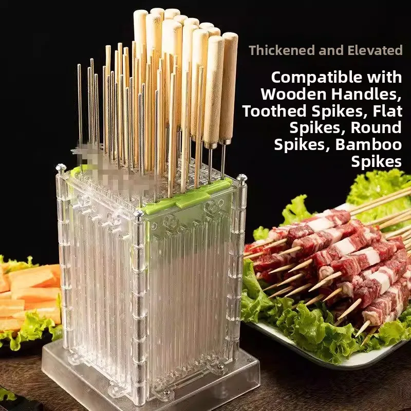 Outdoor Barbecue Meat Skewer Stick Automatic Machine Hand Tool for Home And Commercial Use Versatile Multi-Functional Skewer ...