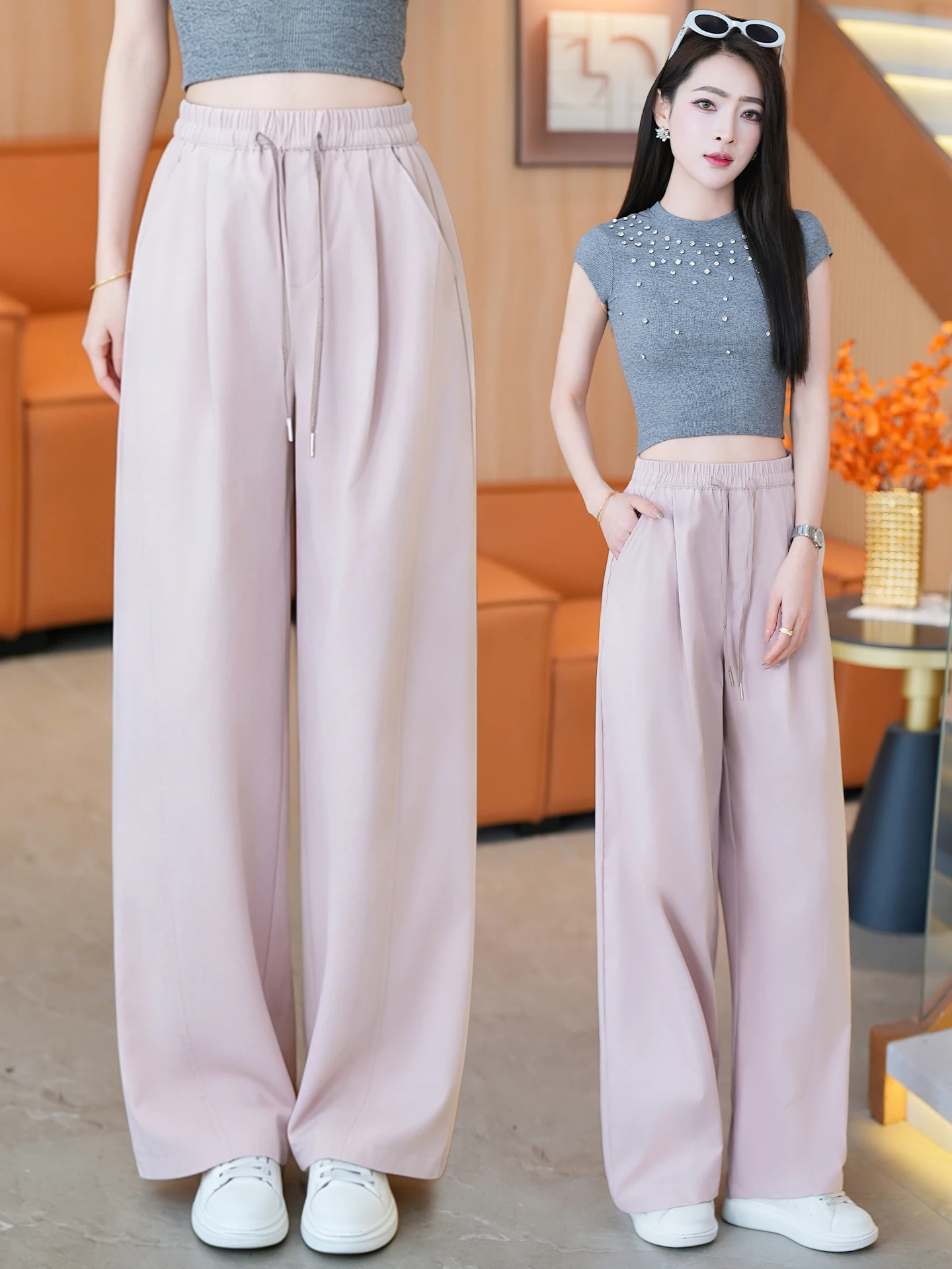 High Waist Wide Leg Banana Pants Women's Summer Thin New 2026 Loose Casual Knife Pants Breathable Polyester Fiber
High Waist Wide Leg Banana Pants Women's Summer Thin New 2026 Loose Casual Knife Pants Breathable Polyester Fiber