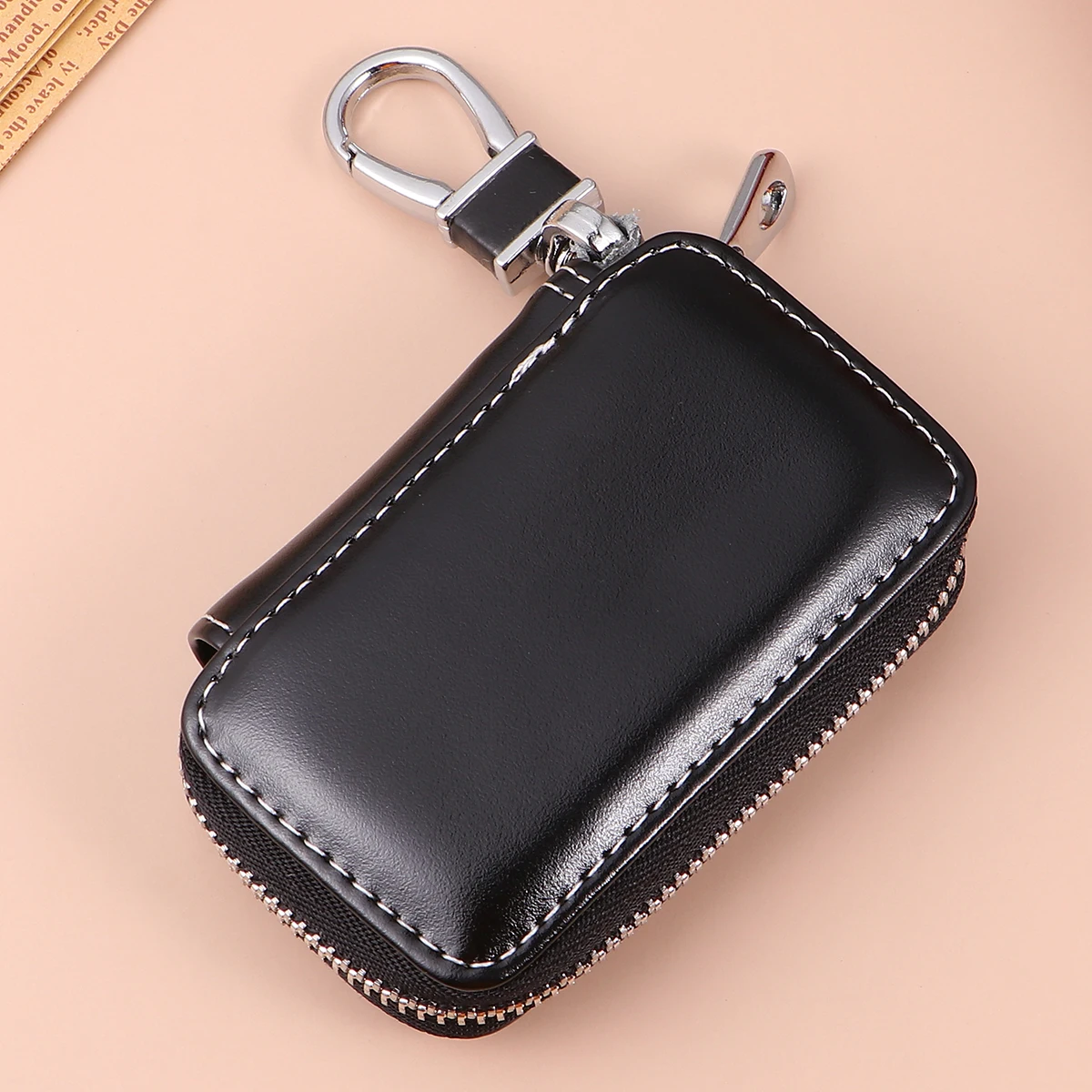 Stylish Car Pouch Holder Black Simple Design Large Capacity for Cash Hanging Clasps for Belt Bag Use
Stylish Car Pouch Holder Black Simple Design Large Capacity for Cash Hanging Clasps for Belt Bag Use