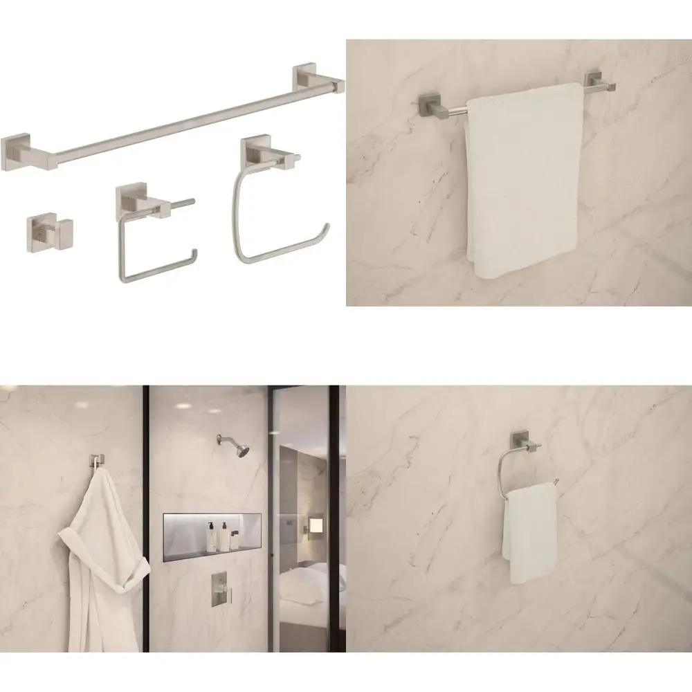 36AC4BUNDLESTN Набор из 4 предметов для ванной комнаты Duro, настенный, из сатинированного никеля
36AC4BUNDLESTN Набор из 4 предметов для ванной комнаты Duro, настенный, из сатинированного никеля