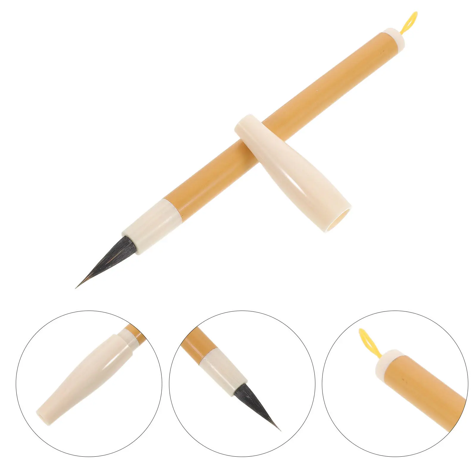 Professional Chinese Calligraphy Brush Stable Bamboo Handle Smooth Ink Flow Calligraphy Pen for Beginners Artists Chinese Ink
Professional Chinese Calligraphy Brush Stable Bamboo Handle Smooth Ink Flow Calligraphy Pen for Beginners Artists Chinese Ink