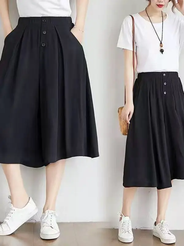 plus Size Women's Drapey Thin Wide Leg Pants Summer New Style Pear Shape Body Conceal Meat Slimming Loose Waist Seven Parts S...
plus Size Women's Drapey Thin Wide Leg Pants Summer New Style Pear Shape Body Conceal Meat Slimming Loose Waist Seven Parts S...