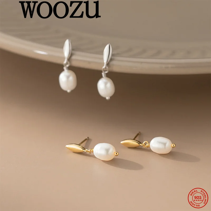 WOOZU 925 Sterling Silver Gentle Lustrous Olive Pearl Pendant Earrings for Women Versatile Party Elegant Exquisite Charm Jewelry
WOOZU 925 Sterling Silver Gentle Lustrous Olive Pearl Pendant Earrings for Women Versatile Party Elegant Exquisite Charm Jewelry