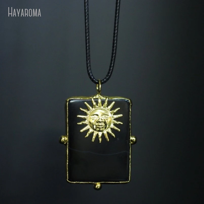 10Pcs Black Gold Color Tin Solar Agates Hide Rope Handmade Jewelry Soldered Rectangle Necklace
10Pcs Black Gold Color Tin Solar Agates Hide Rope Handmade Jewelry Soldered Rectangle Necklace