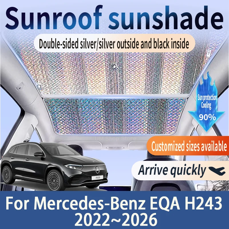 Auto Sunroof Sunshade For Mercedes-Benz EQA H243 2022~2026 Car Panoramic Roof Heat Shield Window Sunshade Anti-UV Accessories
Auto Sunroof Sunshade For Mercedes-Benz EQA H243 2022~2026 Car Panoramic Roof Heat Shield Window Sunshade Anti-UV Accessories
