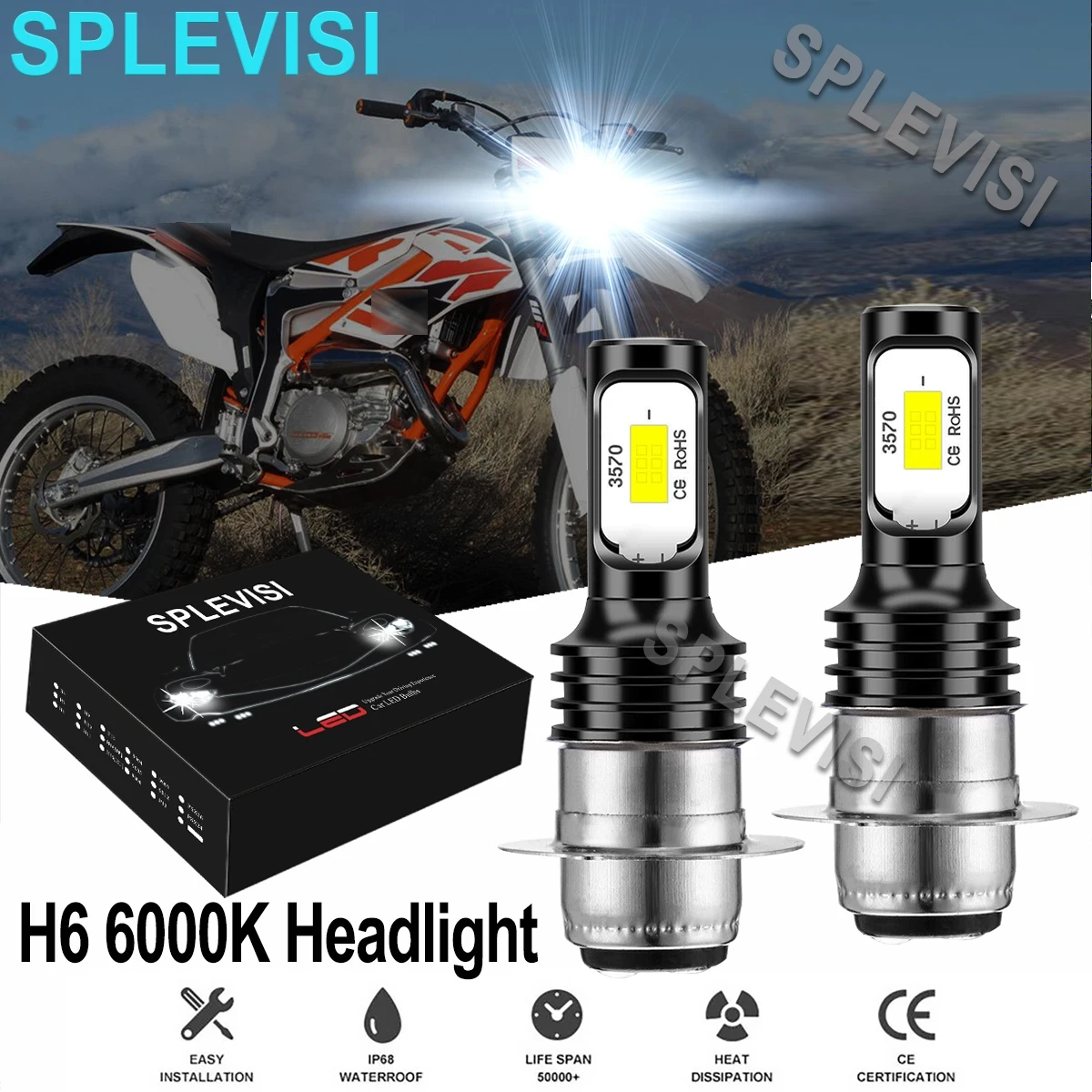 2x 70W Motorcycle Headlight White For KTM Freeride 250 R 2015 2016 450 530 EXC EXC-R 2008-2011 450 2006 2007-2016 350 2012-2013
2x 70W Motorcycle Headlight White For KTM Freeride 250 R 2015 2016 450 530 EXC EXC-R 2008-2011 450 2006 2007-2016 350 2012-2013