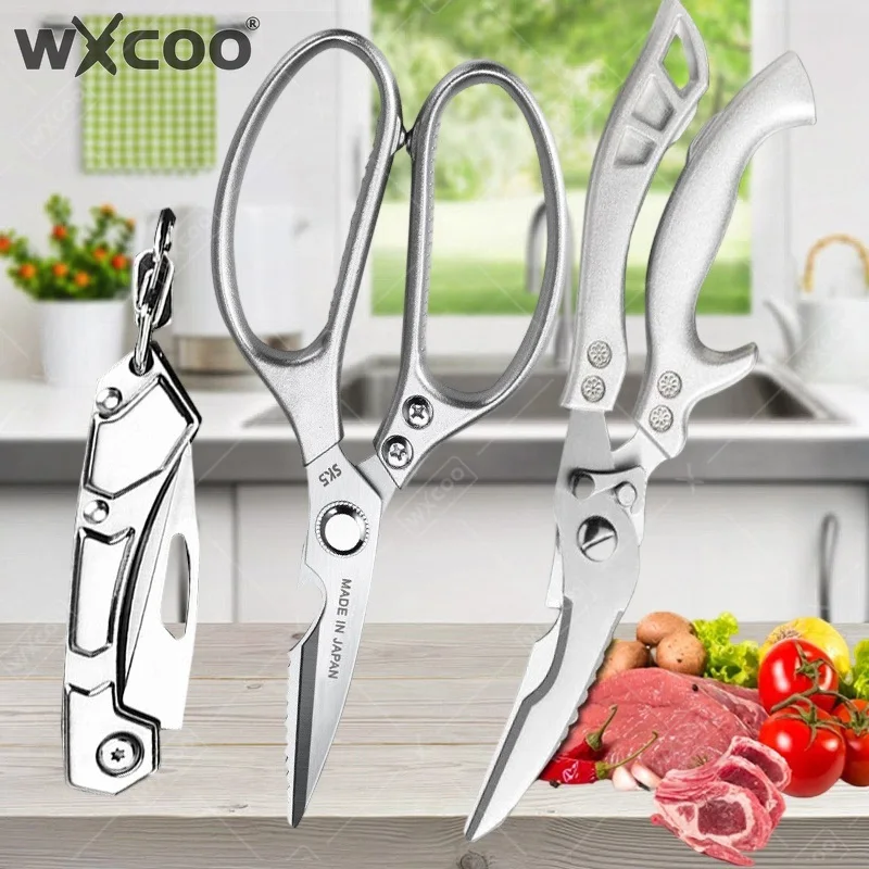WXCOO Stainless Steel Kitchen Scissors Comfortable Handle Multipurpose Chicken Bone Scissors Household Perfect Kitchen
WXCOO Stainless Steel Kitchen Scissors Comfortable Handle Multipurpose Chicken Bone Scissors Household Perfect Kitchen