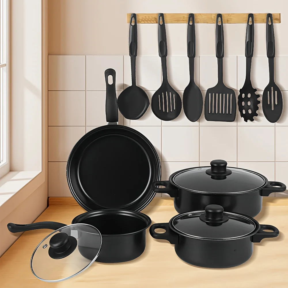 Stackable Non‑Stick Cookware Set – Maifan Stone Frying Pan with Lid, Milk Pot & Pots for All Cooktops
Stackable Non‑Stick Cookware Set – Maifan Stone Frying Pan with Lid, Milk Pot & Pots for All Cooktops