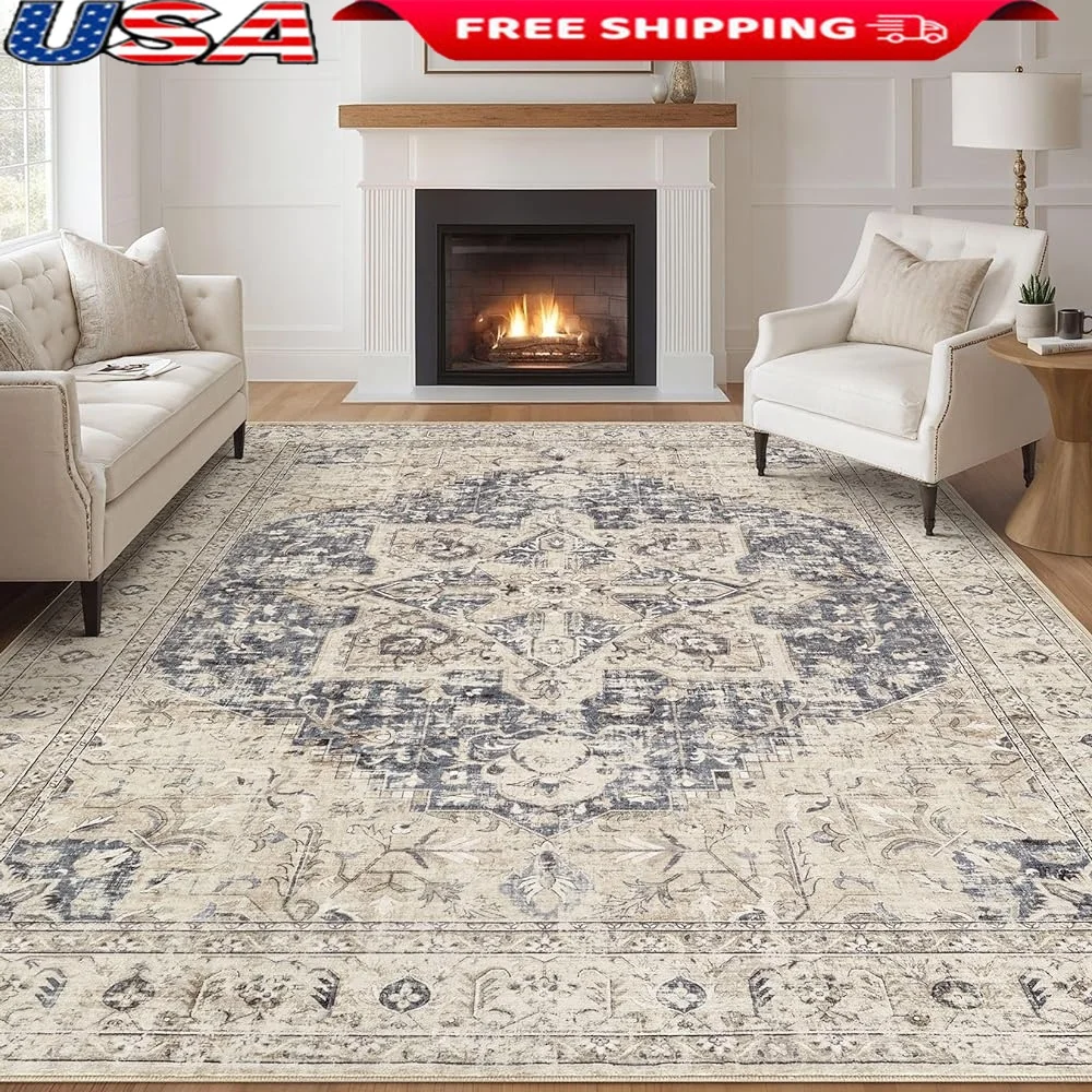 Machine Washable Vintage Area Rug Non Slip Distressed Indoor Carpet Soft Durable Spill Resistant Living Room Bedroom Hallway
Machine Washable Vintage Area Rug Non Slip Distressed Indoor Carpet Soft Durable Spill Resistant Living Room Bedroom Hallway