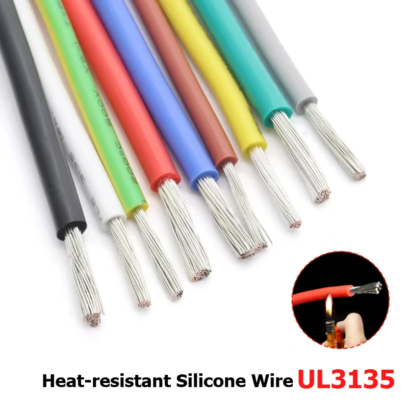 1/5/10/20m UL3135 Silicone Wire 30 28 26 24 22 20AWG Flexible Heat-resistant Tinned Copper Electric Cable DIY LED Lamp Lighting
1/5/10/20m UL3135 Silicone Wire 30 28 26 24 22 20AWG Flexible Heat-resistant Tinned Copper Electric Cable DIY LED Lamp Lighting