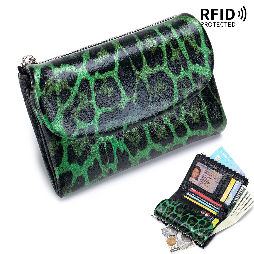 Short Genuine Leather Wallet Woman 2025 Fashionable Leopard Cow Leather Purse Mini RFID Card Holder Cowhide Clutch Bag
Short Genuine Leather Wallet Woman 2025 Fashionable Leopard Cow Leather Purse Mini RFID Card Holder Cowhide Clutch Bag
