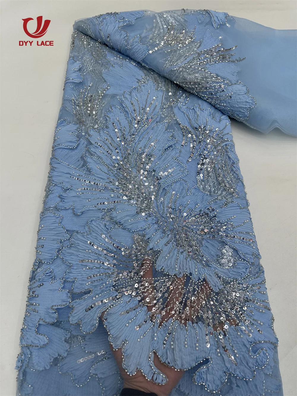 Luxury Elegant Embroidery Sequins Beaded Lace 2025 High Quality African Sequins Groom Lace Fabric for Wedding Sewing
Luxury Elegant Embroidery Sequins Beaded Lace 2025 High Quality African Sequins Groom Lace Fabric for Wedding Sewing