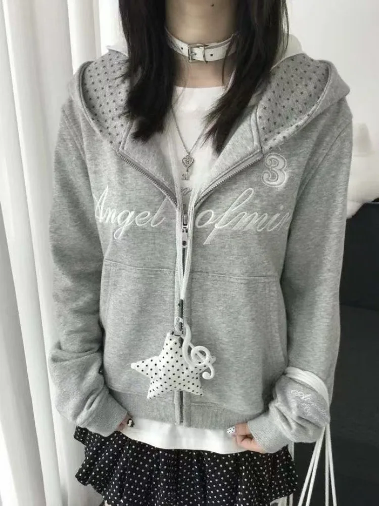 American Vintage Star Print Cardigan Y2k Streetwear Slim Zipper Sweatshirt Autumn Stand Up Collar Design Fashion Cropped Jacket
American Vintage Star Print Cardigan Y2k Streetwear Slim Zipper Sweatshirt Autumn Stand Up Collar Design Fashion Cropped Jacket