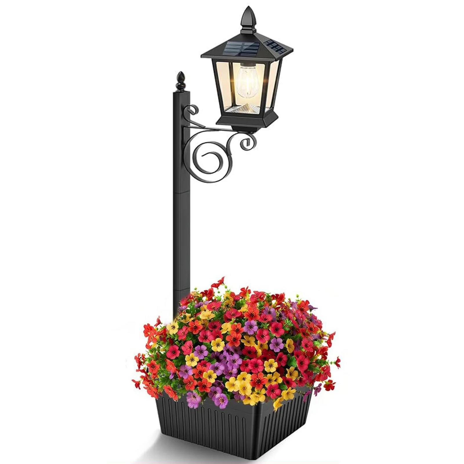 2 In 1 Solar Lamp Post Light with Planter Auto Sensor Garden Floor Lights IP54 Waterproof for Outside/Front Door/Yard/Lawn
2 In 1 Solar Lamp Post Light with Planter Auto Sensor Garden Floor Lights IP54 Waterproof for Outside/Front Door/Yard/Lawn