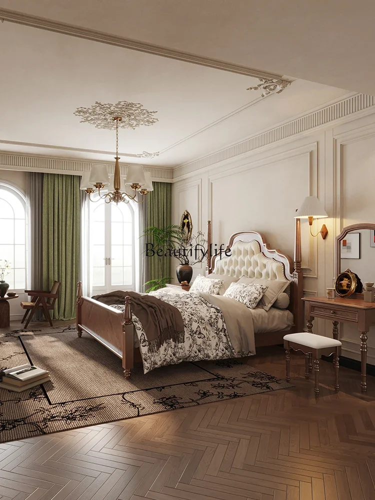 ld14 American-style Solid Wood Vintage Modern Minimalist French High Box Storage Bed
ld14 American-style Solid Wood Vintage Modern Minimalist French High Box Storage Bed
