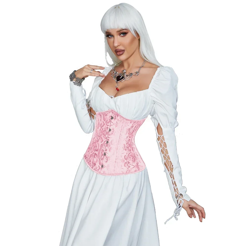 Vintage Jacquard Underbust Corset Top for Women Plastic Boned Slimming Shaperwear Waist Trainer Gothic Bustier Corselet
Vintage Jacquard Underbust Corset Top for Women Plastic Boned Slimming Shaperwear Waist Trainer Gothic Bustier Corselet