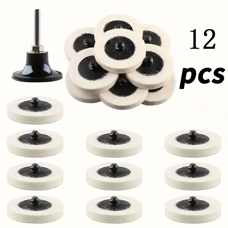 12Pcs 2 Inch Fleece Polishing Pads & 1/4" Holder Buffing Kit
12Pcs 2 Inch Fleece Polishing Pads & 1/4" Holder Buffing Kit