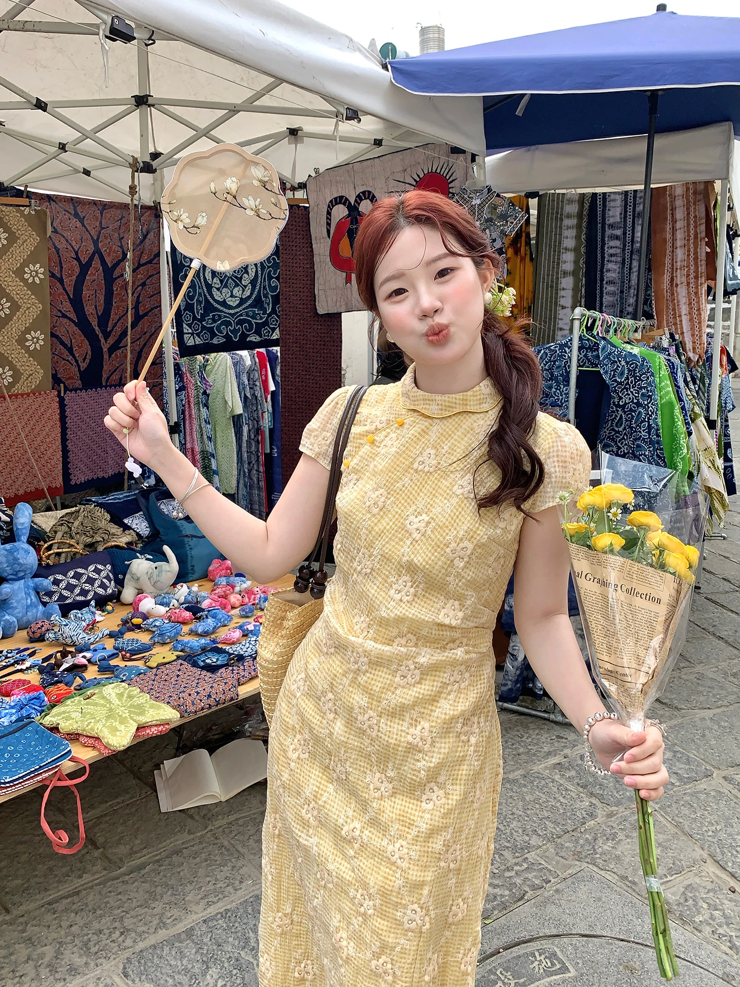 Elegant Chinese Style Embroidered Texture Improved Slim Fit Daily Women's Dress Short Sleeve Stand Collar Casual
Elegant Chinese Style Embroidered Texture Improved Slim Fit Daily Women's Dress Short Sleeve Stand Collar Casual