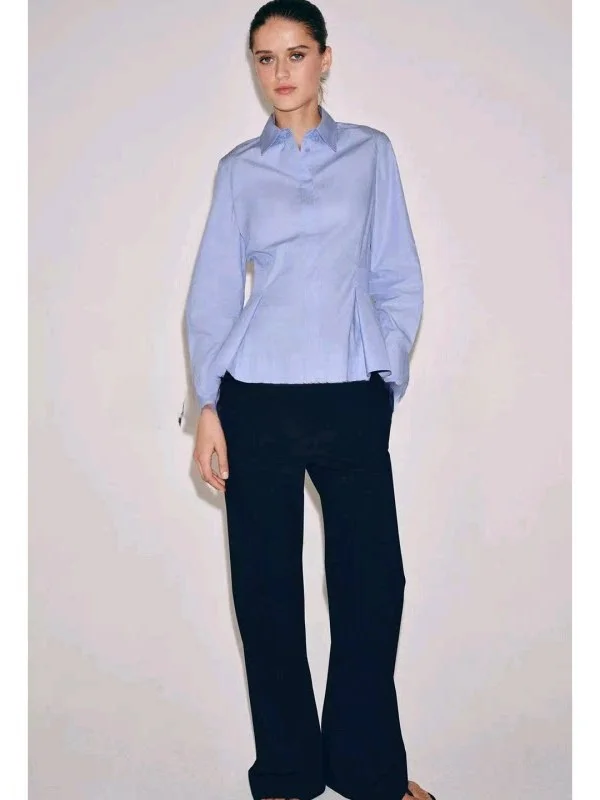 Spring Summer Women's Minimalist Style Single Button Flip Cover Collar Long Sleeve Nine Points Short Skirt Shirt Breathable P...
Spring Summer Women's Minimalist Style Single Button Flip Cover Collar Long Sleeve Nine Points Short Skirt Shirt Breathable P...