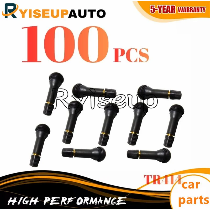 Snap In Tire Valve Stems Black Rubber with Dust Cap TR414 T0101414 for Car Tire Repair NEW
Snap In Tire Valve Stems Black Rubber with Dust Cap TR414 T0101414 for Car Tire Repair NEW