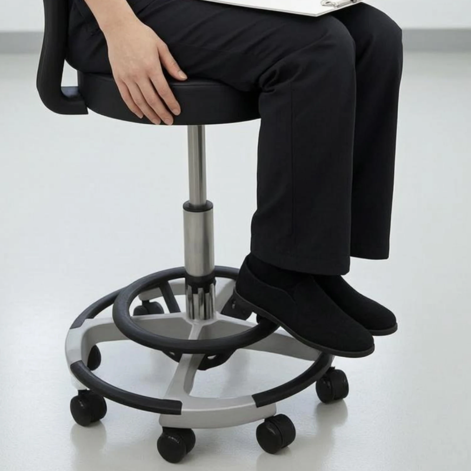 Medical Stool with Back Five Caster Base Medical Stool Chair Office Seating Foot Loop Seat Heavy-Duty
Medical Stool with Back Five Caster Base Medical Stool Chair Office Seating Foot Loop Seat Heavy-Duty