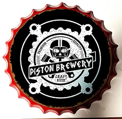 Retro Sign Piston Brewery Craft Beer Bottle Caps Retro Metal Tin Sign Diameter Home Decor Bar Plaque Lounge Man Cave Garage
Retro Sign Piston Brewery Craft Beer Bottle Caps Retro Metal Tin Sign Diameter Home Decor Bar Plaque Lounge Man Cave Garage