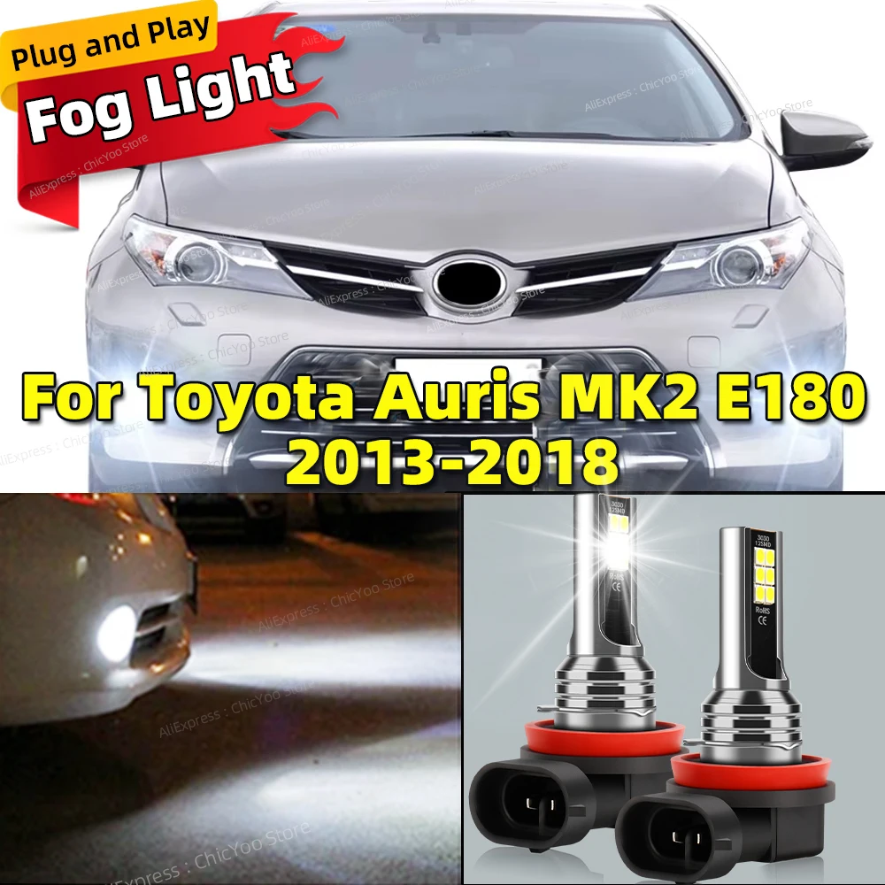 2Pcs 12V 6000K Front Fog Light LED Bulb Canbus Car Lamp For Toyota Auris MK2 E180 2013 2014 2015 2016 2017 2018 Plug and Play
2Pcs 12V 6000K Front Fog Light LED Bulb Canbus Car Lamp For Toyota Auris MK2 E180 2013 2014 2015 2016 2017 2018 Plug and Play