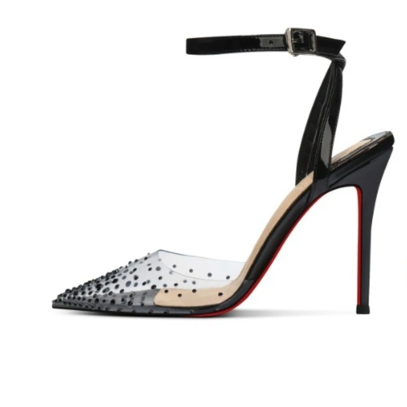 New Baotou Hot Diamond Pointed Strap Sandals Women's Shoes High Heels
New Baotou Hot Diamond Pointed Strap Sandals Women's Shoes High Heels