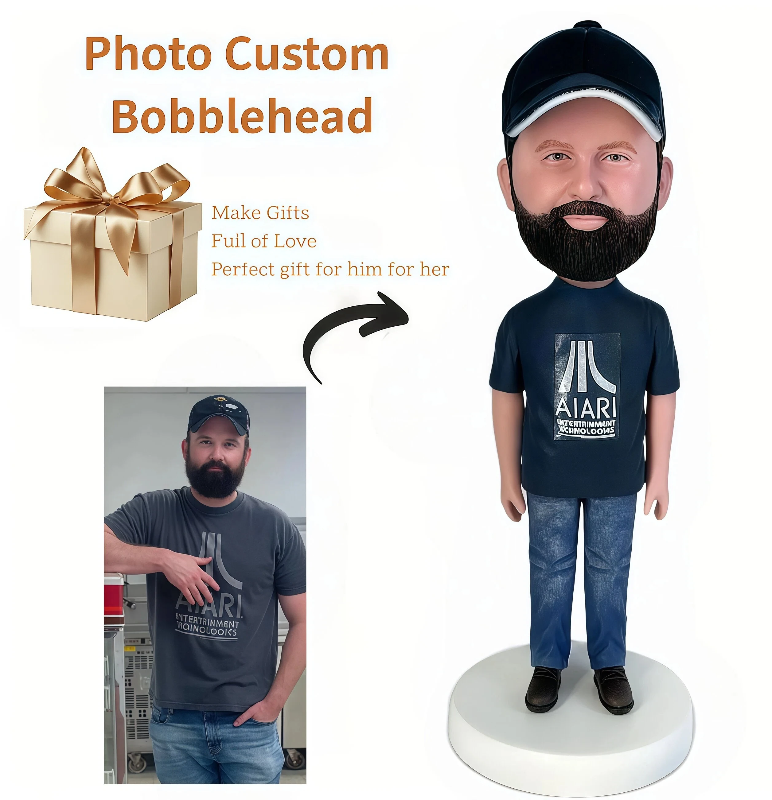 ZGCLAYS Photo Custom Bobblehead Unique GIft for Husband, Dad and Boyfriend, Best Birthday, Wedding Day and Christmas Gift
ZGCLAYS Photo Custom Bobblehead Unique GIft for Husband, Dad and Boyfriend, Best Birthday, Wedding Day and Christmas Gift