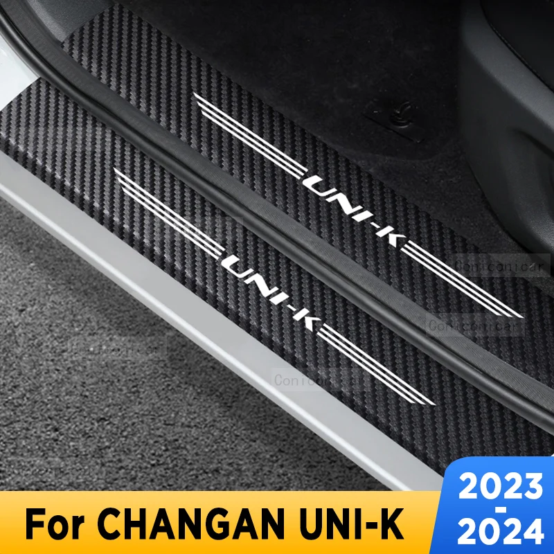 Car Door Sills Scuff Plate Threshold Protector Interior Imitation Carbon PU Fiber Accessories For Changan UNI-K 2023 2024
Car Door Sills Scuff Plate Threshold Protector Interior Imitation Carbon PU Fiber Accessories For Changan UNI-K 2023 2024