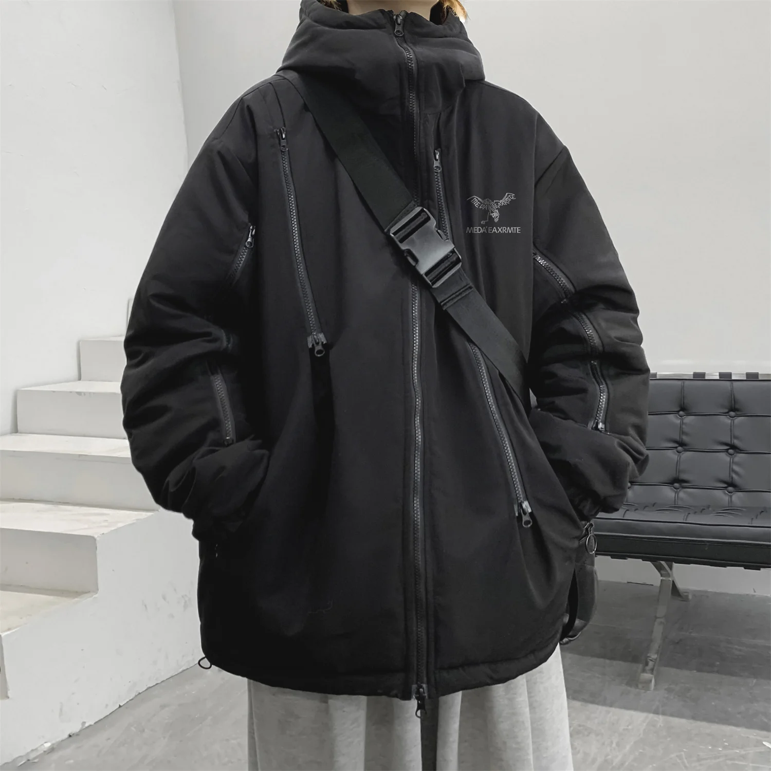 Men's Thiened Winter Cotton Jaet Hooded Outdoor Casual Large Size Downproof Cleanfit Zipper Closure Pure Color Faionable
Men's Thiened Winter Cotton Jaet Hooded Outdoor Casual Large Size Downproof Cleanfit Zipper Closure Pure Color Faionable