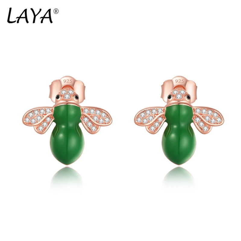 LAYA Pure 925 Sterling Silver Handmade Enamel Small Bee Sparkling Zircon Animal Stud Earrings For Girl Original Fine Jewelry
LAYA Pure 925 Sterling Silver Handmade Enamel Small Bee Sparkling Zircon Animal Stud Earrings For Girl Original Fine Jewelry