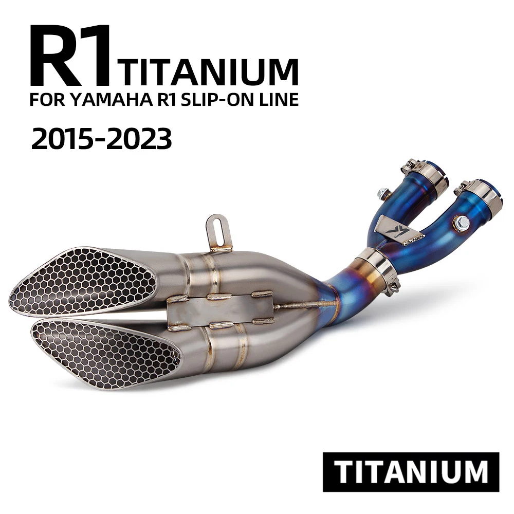 Motorcycle Exhaust Slip on motorcycle parts Line DY Honeycomb Muffler Titanium Alloy GP Pipe For YAMAHA YZF R1 R1M 2015-2023
Motorcycle Exhaust Slip on motorcycle parts Line DY Honeycomb Muffler Titanium Alloy GP Pipe For YAMAHA YZF R1 R1M 2015-2023