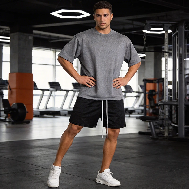 Men's Quick Drying T-shirts Sets Mesh Breathable Hiking Half Sleeve T Shirts + Basketball Shorts Gym Fitness Suits Sportswear
Men's Quick Drying T-shirts Sets Mesh Breathable Hiking Half Sleeve T Shirts + Basketball Shorts Gym Fitness Suits Sportswear