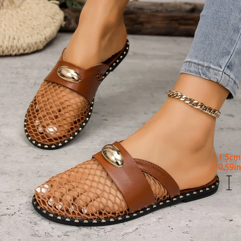 Summer white mesh fashionable slippers outdoor high-quality women's shoes 2025 new breathable and comfortable soft soled sandals
Summer white mesh fashionable slippers outdoor high-quality women's shoes 2025 new breathable and comfortable soft soled sandals